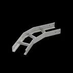 Угол лестничный горизонтальный 45 гр. 80х700х1,2 мм N | LGL45-80-700-1.2 N | КМ - профиль