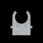 Крепеж-клипса для труб прямой монтаж D16 мм, серая (упак. 100 шт) | KM-KKPM-16 | КМ - профиль