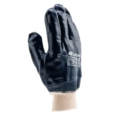 Перчатки трикотажные с обливом из бутадиен-нитрильного каучука, манжет, L