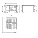 Обогреватель в пластиковом кожухе с вентилятором 1200 Вт, встроенный термостат, 115 В AC