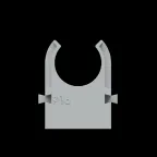 Крепеж-клипса для труб прямой монтаж D16 мм, серая (упак. 100 шт) | KM-KKPM-16 | КМ - профиль