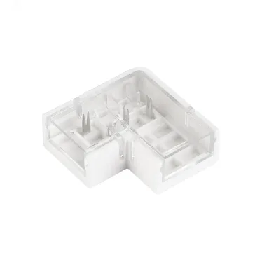 Коннектор угловой COB-MONO-8mm-2pin-STS-IP68 прозрачный
