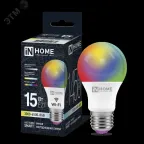                  Лампа светодиодная LED-A60-RGBW-SMART 15Вт 230В димм. Е27 3000-6500К 1450Лм IN HOME
               