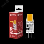                  Лампа светодиодная LED-JC-COB 5Вт 12В G4 4000К 520Лм IN HOME
               