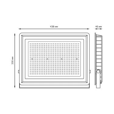 Прожектор светодиодный ДО 300 Вт 24000 лм 6500К AC 220В Черный IP65 438х330х46мм Elementary G2 Gauss