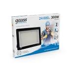 Прожектор светодиодный ДО 300 Вт 24000 лм 6500К AC 220В Черный IP65 438х330х46мм Elementary G2 Gauss