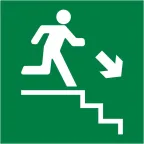                  Пиктограмма 150х150 Лестница вниз направо
               