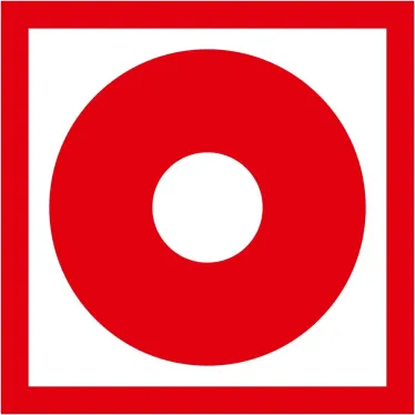 Пиктограмма 150х150 Кнопка включения установок(систем) пожарной автоматики