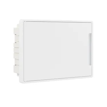 Щиток 12 мод встраиваемый FRAME, белый, с белой дверцей, с 2 шинами PEN на 6 и 8 отв.