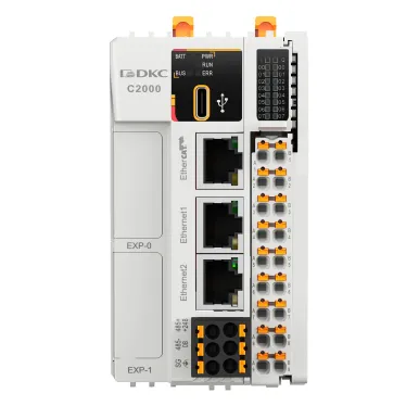 Процессорный модуль программируемого логического контроллера C2000, н.пит. –24В DC, 8 DI - 24В DC, 8 DO - 24В DC(PNP), ком. порты – 1хRS485, 2хEthernet, 1хEtherCAT, 1хType-C, 2 модуля расш-ния моноблока (BD)