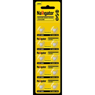 Батарейка NBT-08 (LR60, AG1, LR621) 1.5V Alkaline BP10