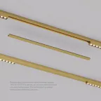 Заглушка декоративная желоба трека SHINE BASE 50 см сатинированная латунь алюм. DENKIRS TR5737-SB