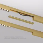 Заглушка декоративная желоба трека SHINE BASE 20 см сатинированная латунь алюм. DENKIRS TR5736-SB