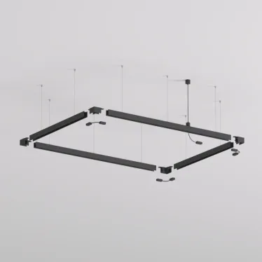 Подвод питания для подвесного монтажа трека SMART BASE АС 220-240V IP20 5 м черн. алюм. DENKIRS TR2124-BK