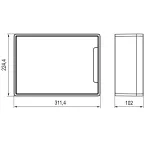 Щиток 12 мод настенный FRAME, белый, с белой дверцей, с 2 шинами PEN на 6 и 8 отв.