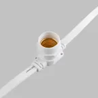 Гирлянда Белт-Лайт 2 жилы, 50м, шаг 40см, 125 патронов E27, IP65, белый плоский провод ПВХ