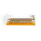 Шина на DIN-рейку в корпусе (кросс-модуль) 2х15