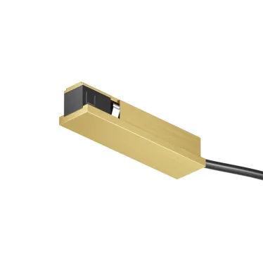 Подвод питания универсальный (середина/торец) для трека SHINE BASE 48В DC IP20 сатинированная латунь алюм. DENKIRS TR5721-SB