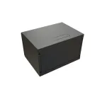                  Шкаф настенный 19-дюймовый 19'' 9U 500x600х600мм стеклянная дверь с перфорацией ручка с замком черный RAL 9004 WRline''
               