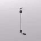 Подвод питания для подвесного монтажа трека SMART BASE АС 220-240V IP20 5 м черн. алюм. DENKIRS TR2124-BK