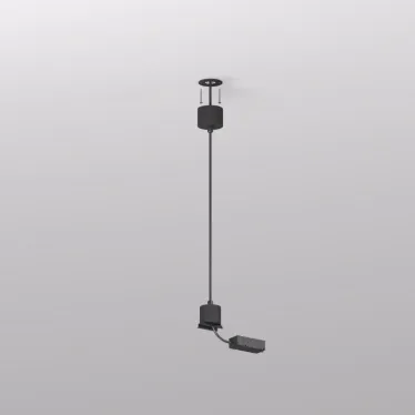 Подвод питания для подвесного монтажа трека SMART BASE АС 220-240V IP20 5 м черн. алюм. DENKIRS TR2124-BK