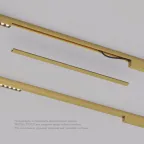 Заглушка декоративная желоба трека SHINE BASE 50 см сатинированная латунь алюм. DENKIRS TR5737-SB