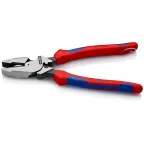 Linemans Pliers плоскогубцы электромонтёра с приспособлением для протяжки кабеля и обжима кабельных наконечников рез: проволока средней твёрдости 46 мм твёрдая проволока 3 мм L-240 мм чёрные 2-компонентные рукоятки крепление для страховки блисте