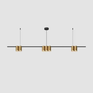 Светильник подвесной ORBIT IP20 7xGU10 LED до 15 Вт черн.+сатинированное зол. алюм. DENKIRS DK4063-BK+SG