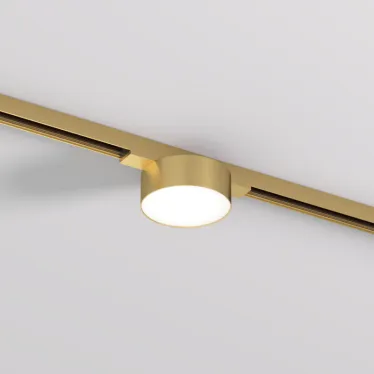 Светильник для трека SHINE FLOW со светодиодом D74хH28 48В DC 6 Вт RA-90 3000 К IP20 сатинированная латунь алюм. DENKIRS DK5761-SB