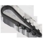 Дюбель-хомут 5х10мм для круглого кабеля нейлон черный (100шт/упак) GENERICA