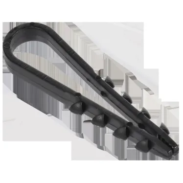 Дюбель-хомут 5х10мм для круглого кабеля нейлон черный (100шт/упак) GENERICA