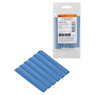 Набор трубок термоусаживаемых клеевых Моноцвет синий 127/43 TDM