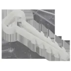 Дюбель-хомут 12х6мм для плоского кабеля нейлон белый (100шт/упак) GENERICA