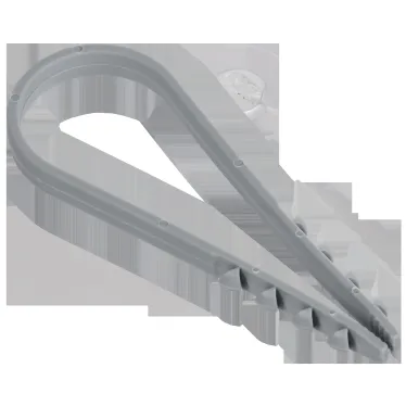 Дюбель-хомут 19х25мм для круглого кабеля нейлон серый (100шт/упак) GENERICA