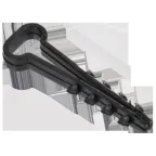 Дюбель-хомут 10х5мм для плоского кабеля нейлон черный (100шт/упак) GENERICA