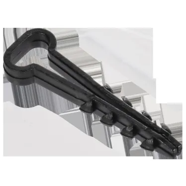 Дюбель-хомут 10х5мм для плоского кабеля нейлон черный (100шт/упак) GENERICA