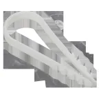 Дюбель-хомут 19х25мм для круглого кабеля нейлон белый (100шт/упак) GENERICA