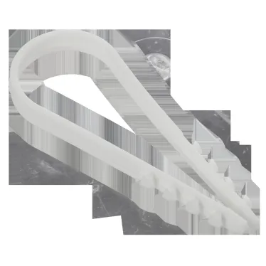 Дюбель-хомут 19х25мм для круглого кабеля нейлон белый (100шт/упак) GENERICA