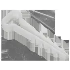 Дюбель-хомут 10х5мм для плоского кабеля нейлон белый (100шт/упак) GENERICA