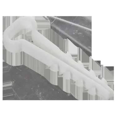 Дюбель-хомут 10х5мм для плоского кабеля нейлон белый (100шт/упак) GENERICA