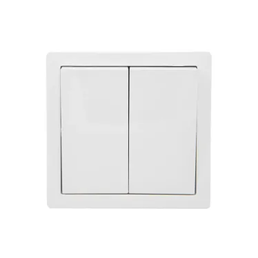 LETO Выключатель двойной белый Lezard 752-0200-101