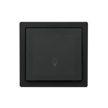 LETO Кнопка звонка чёрный бархат Lezard 752-4200-103