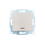 ASTI Выключатель 1-кл. с подсветкой, 10 А,механизм, крем, Lezard 7081-0388-111