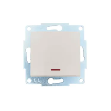 ASTI Выключатель 1-кл. с подсветкой, 10 А,механизм, крем, Lezard 7081-0388-111