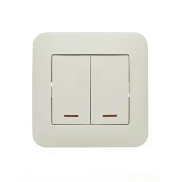 ASTI Выключатель 2-кл. с подсветкой, 10А, крем Lezard 7081-0303-112