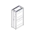 Шкаф Uniprom. 42U-600/1070. боковые панели 4шт. черный
