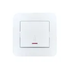 ASTI Выключатель проходной 1-кл. с подсветкой, 10 А, белый Lezard 7081-0202-114