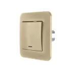 ASTI Выключатель проходной 1-кл. с подсветкой, 10 А, золото Lezard 7081-3636-114