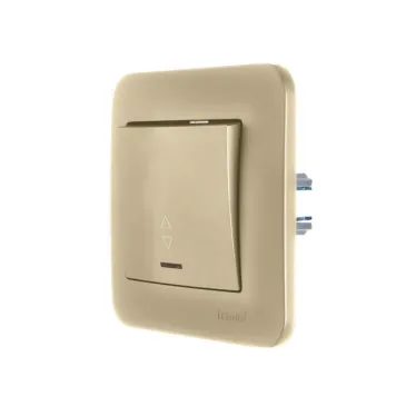 ASTI Выключатель проходной 1-кл. с подсветкой, 10 А, золото Lezard 7081-3636-114