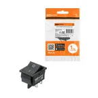 Выключатель клавишный KCD4-201 250В AC/DC, 2P, 16А, (4с), (ON)-OFF, черный, без фиксации TDM